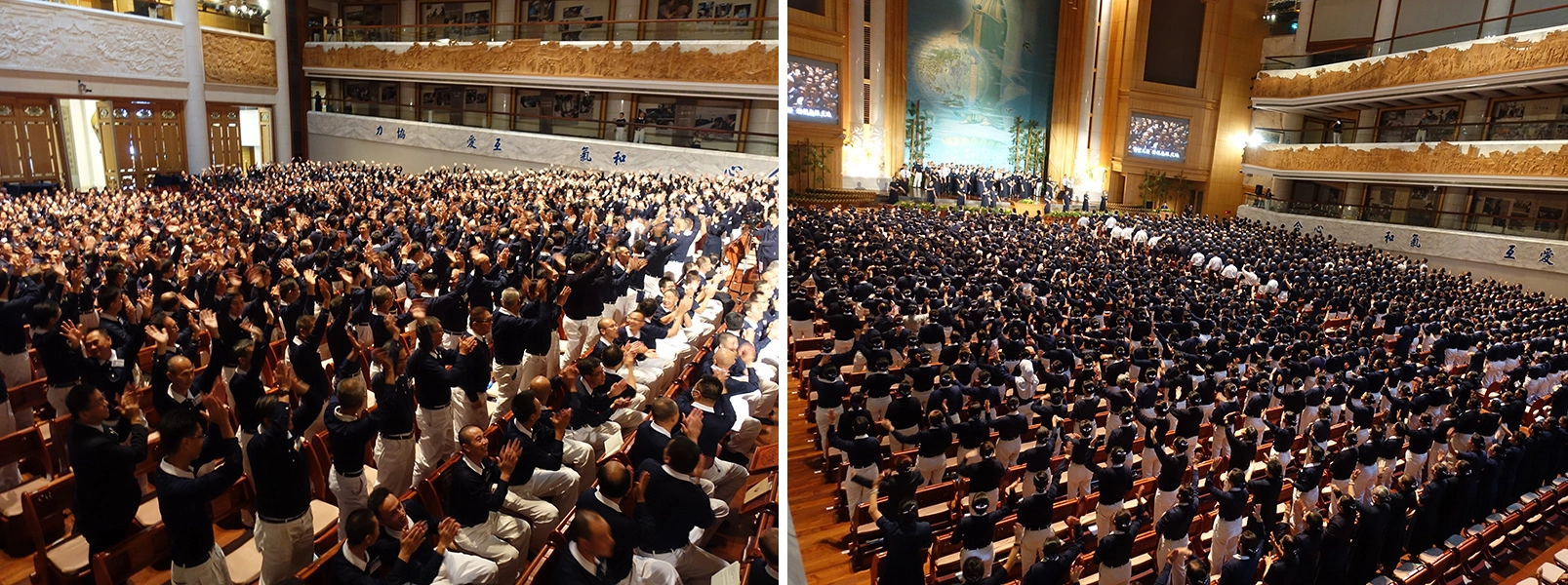  2019年慈濟海外培訓委員慈誠精神研習會10月23日於花蓮靜思堂展開，第一梯共13個國家地區將近9百位慈濟人返台學習。營隊含工作人員超過1400人。(攝影：陳誼謙)