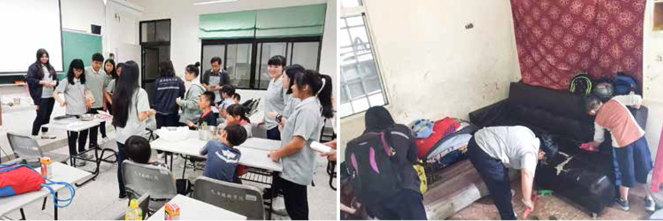 2019年「國家防災日大規模震災消防救災動員演練」於9月20日在內政部消防署南投訓練中心設立前進指揮所。慈濟展出救災設備。慈濟科技大學同學們教部落孩童培養自我照顧的能力，例如如何使用電鍋、打掃家裡等等。