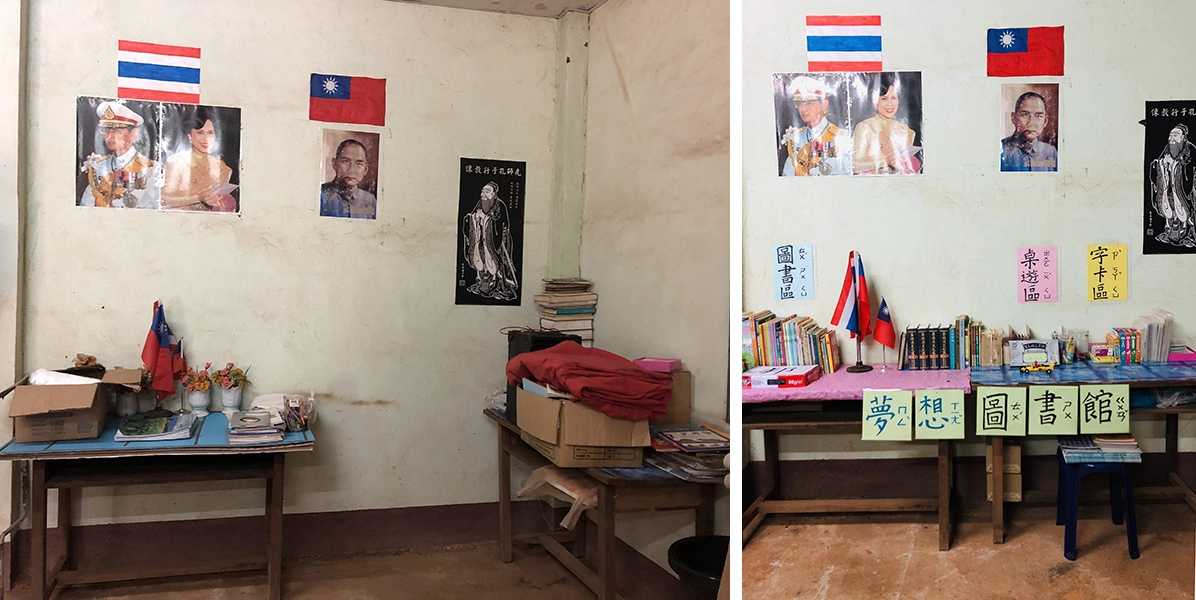 由慈大師生一起,將校園的角落整理成小型圖書館。