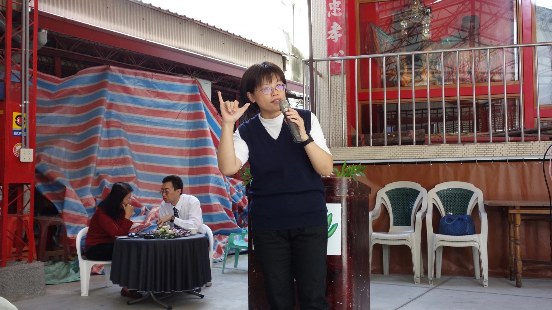 營養師黃靖琇與民眾分享均衡飲食六口訣