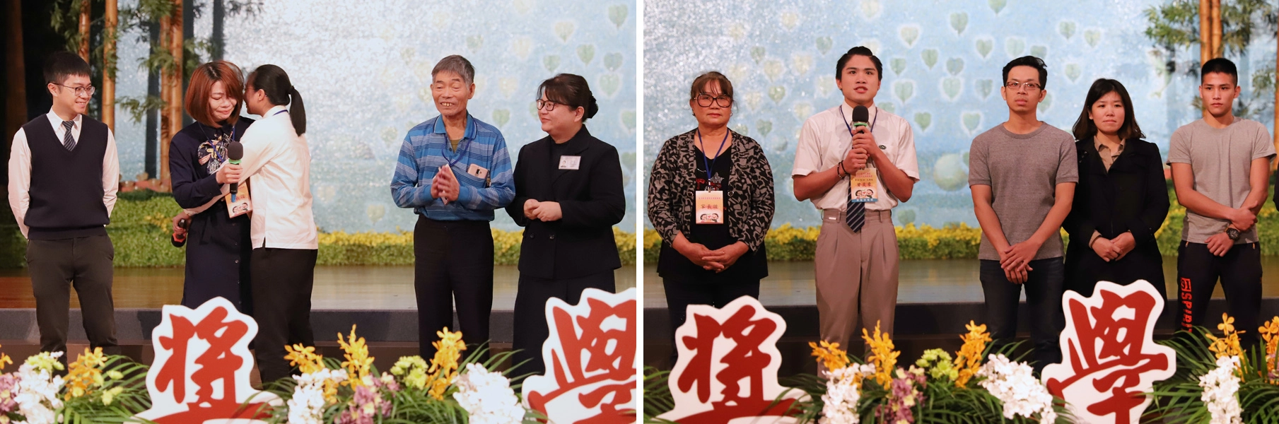 四維高中的潘芷凌說，「媽媽能回來陪我領獎，真得好開心」，分享時忍不住抱著媽媽，母女倆在台上相擁而泣，場面感人。