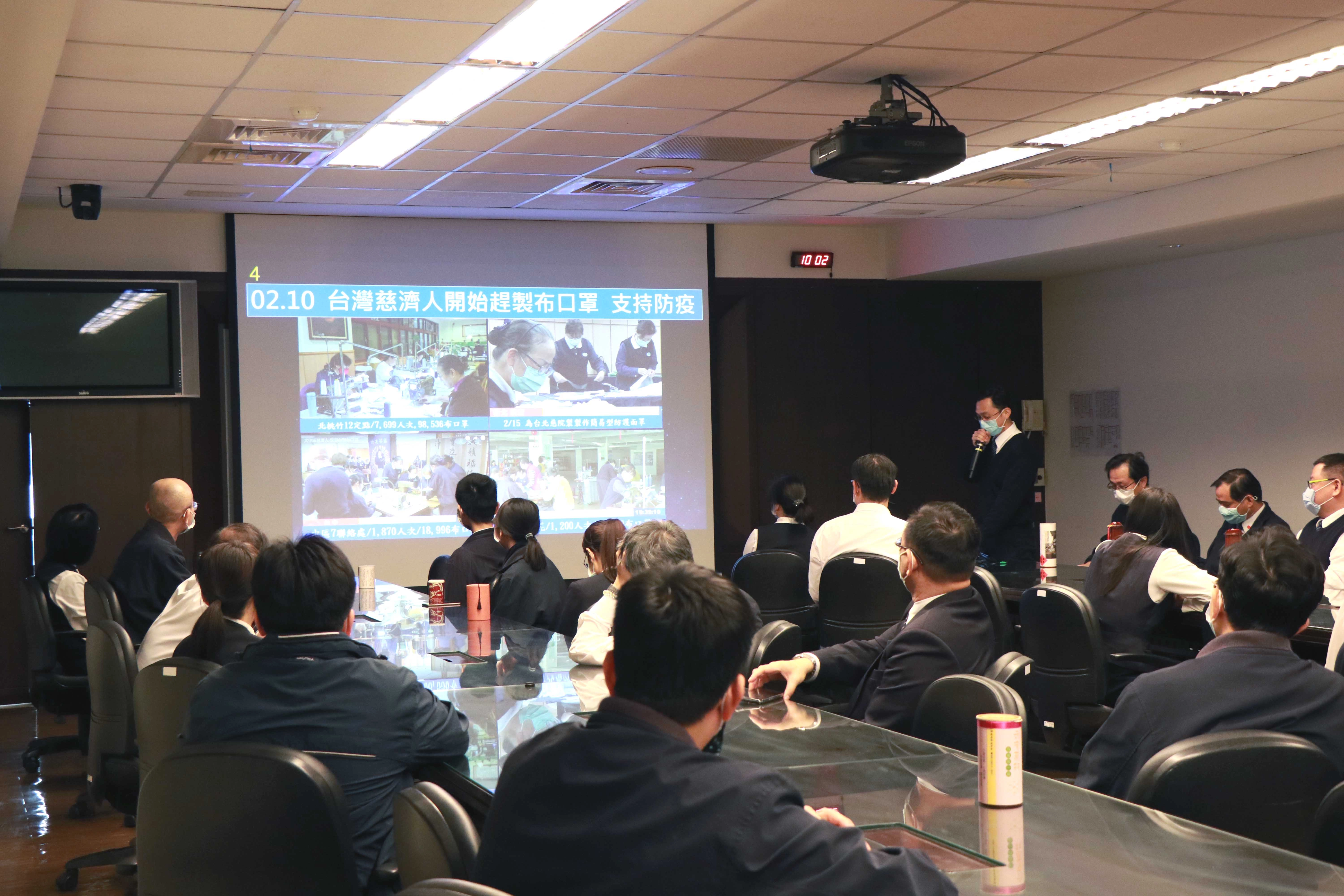 慈濟透過海外志工動員各在地國資源，已在臺灣及22個國家地區進行COVID-19防疫物資援助，包括有台灣防疫前線人員、醫院、學校等，以及宗教團體如梵蒂岡、印度加爾各答德蕾莎修女院等。