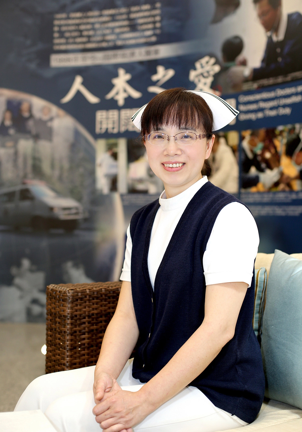 在花蓮慈濟醫院服務二十五年的護理部副主任呂基燕，獲得全國傑出護理人員「服務奉獻獎」的殊榮。楊國濱 拍攝