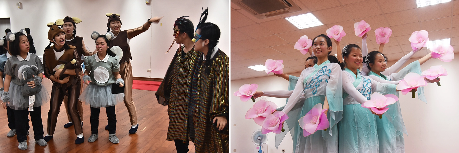 學生為了演出兒童劇，每天集訓十二小時。人類扮演「現代版」的女媧，做環保、種樹、茹素，填補天空的破洞。