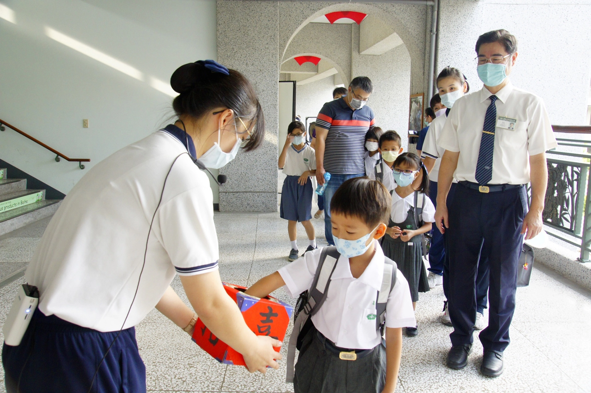 本屆有不少教職員子女都是小一新鮮人。(拍攝：林育吟)