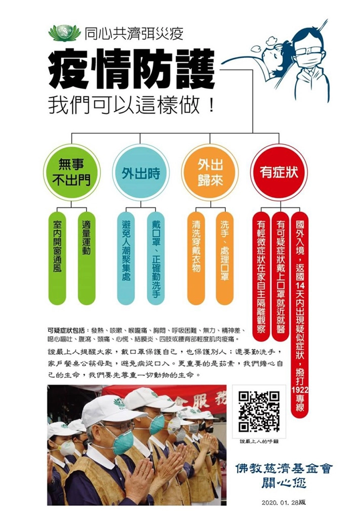 同心共濟弭災疫，慈濟各志業啟動「2019新型冠狀病毒」防疫機制