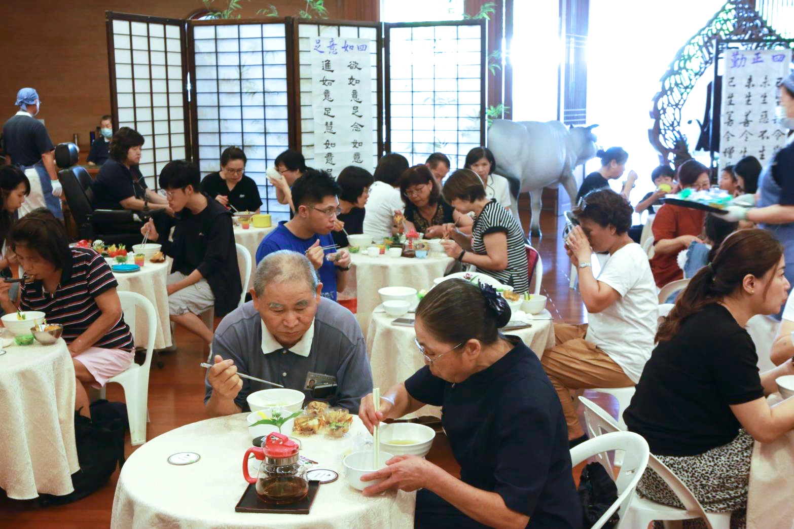 平安麵蔬食餐會舉辦目的在於除了米食之外，素食也有美味麵食以供選擇，希望打破「素食」障礙，讓更多人喜愛麵食的，也可以歡喜來茹素。