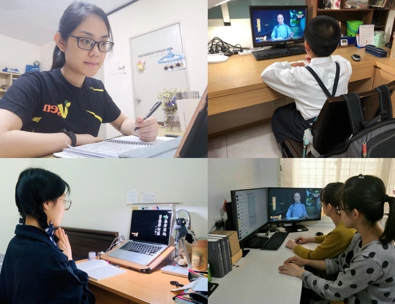 慈濟基金會3月份大型精進日首度改由線上直播共修，共有全球30個國家超過2.1萬人線上精進共修。