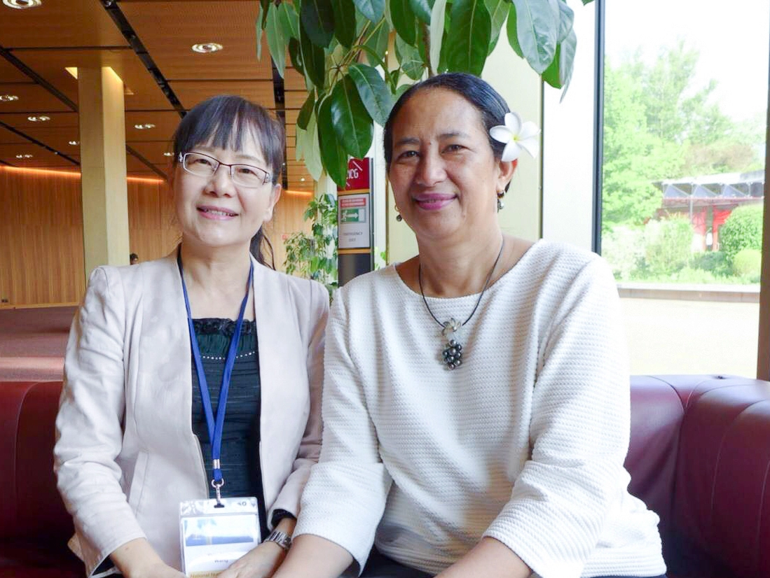 2019 年６月於新加坡舉辦的 ICN 國際護理 協會年會，王秀紅教授並受邀於大會上分享 臺灣經驗。