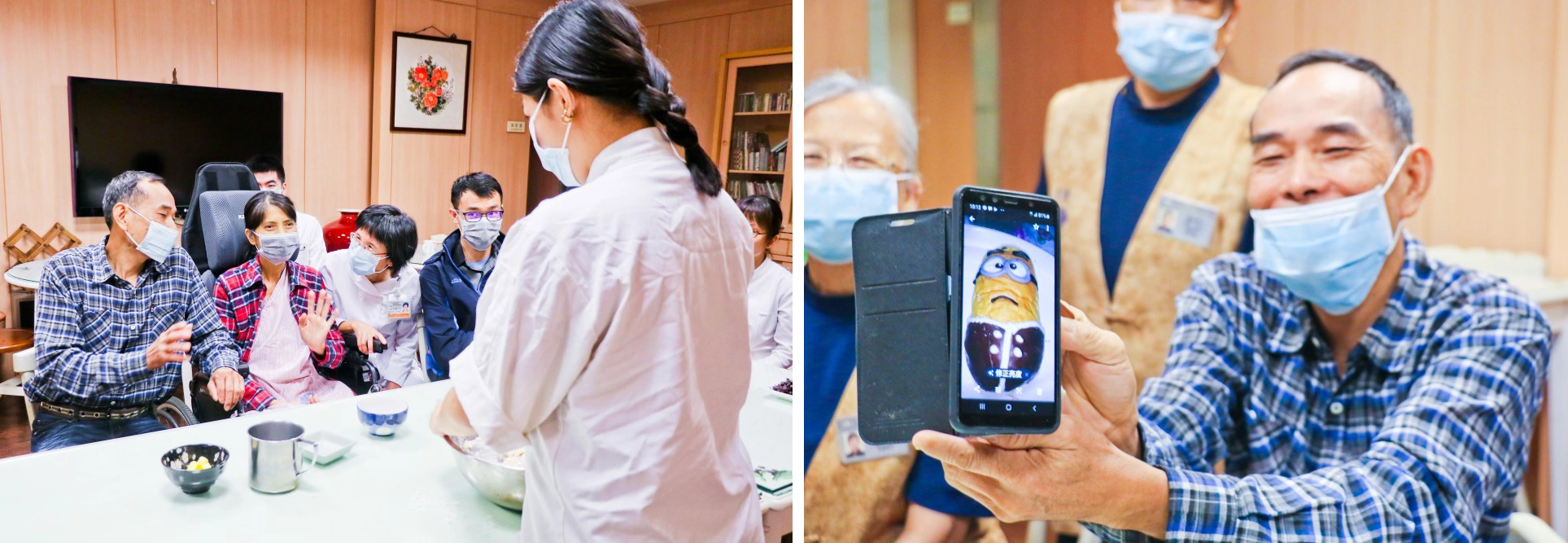 心蓮病房團隊投入「收藏麵包的記憶」圓夢活動，讓小佩在父母面前展現自己的烘焙能力，讓母親放心，父親也引以為傲。攝影／曾秀英