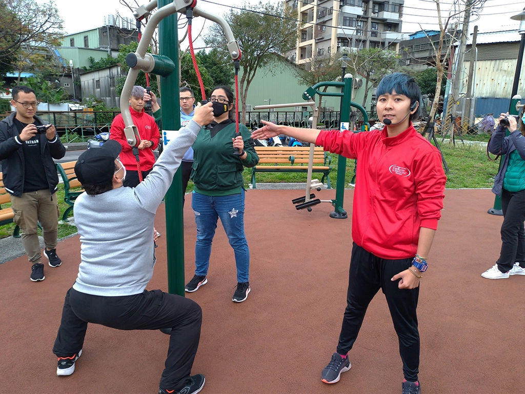樹林區鹿角溪公園辦理運動指導員教育訓練。