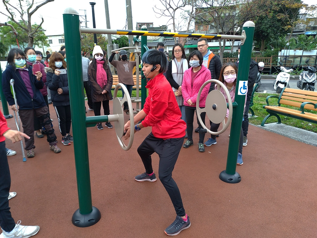 樹林區鹿角溪公園辦理運動指導員教育訓練。