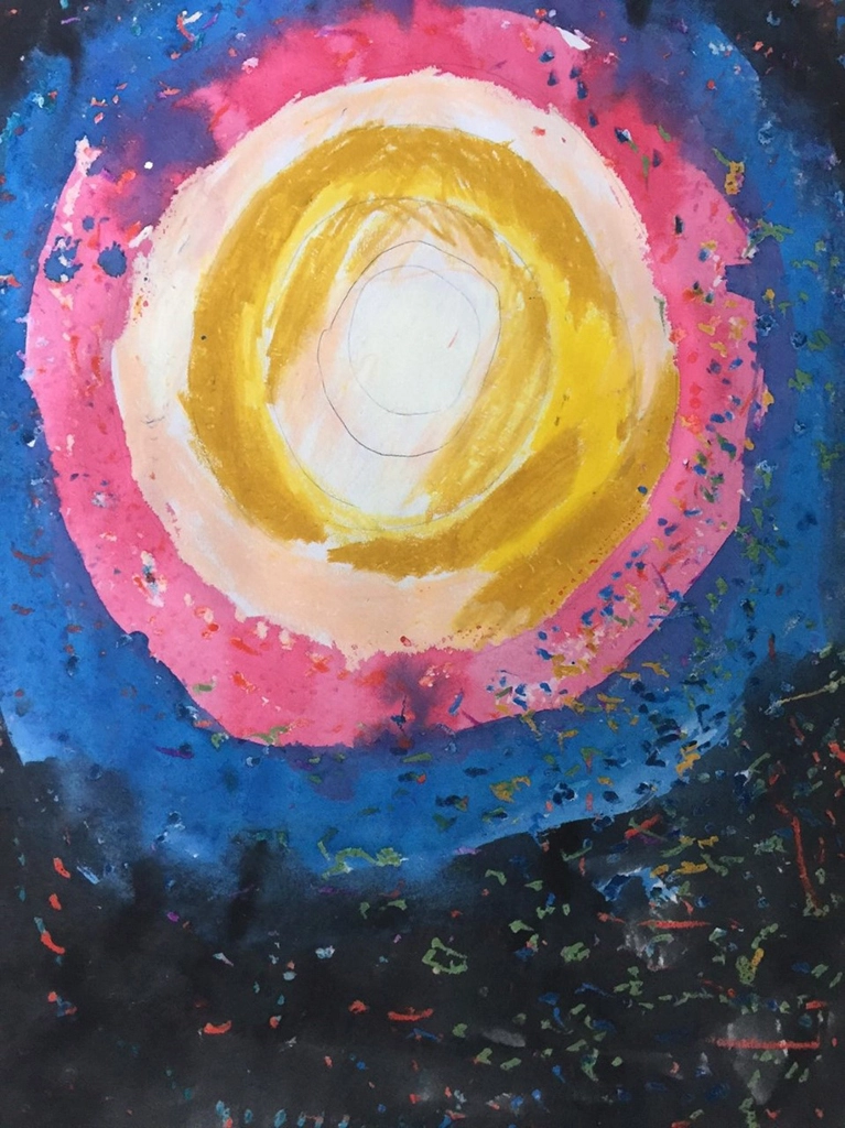 阿昌的得獎畫作太陽。