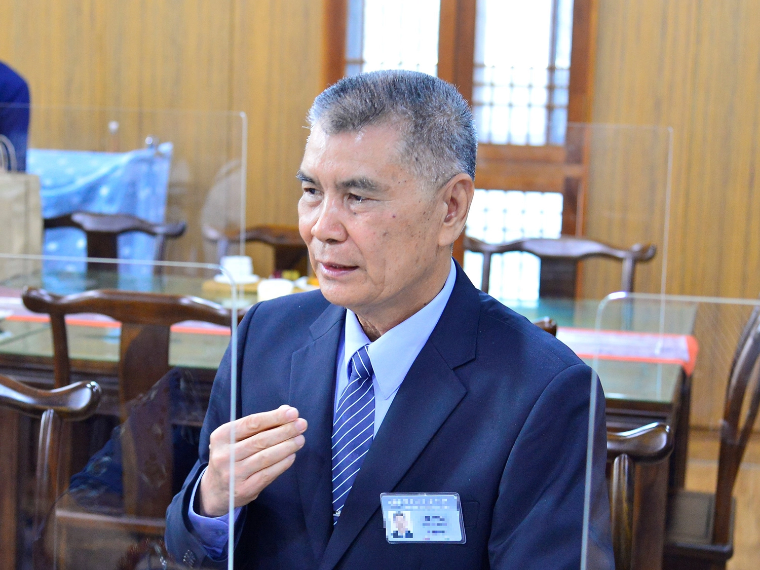 林坤旺日前受證為慈濟志工，希望能帶出多人投入公益。(攝影：歐明達)