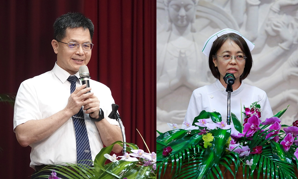 校長羅文瑞表示，遇到挫折時別氣餒，應該省思自己不足之處。護理系主任張紀萍期許大家，千萬別忘記宣誓曾說的「視病如親」。