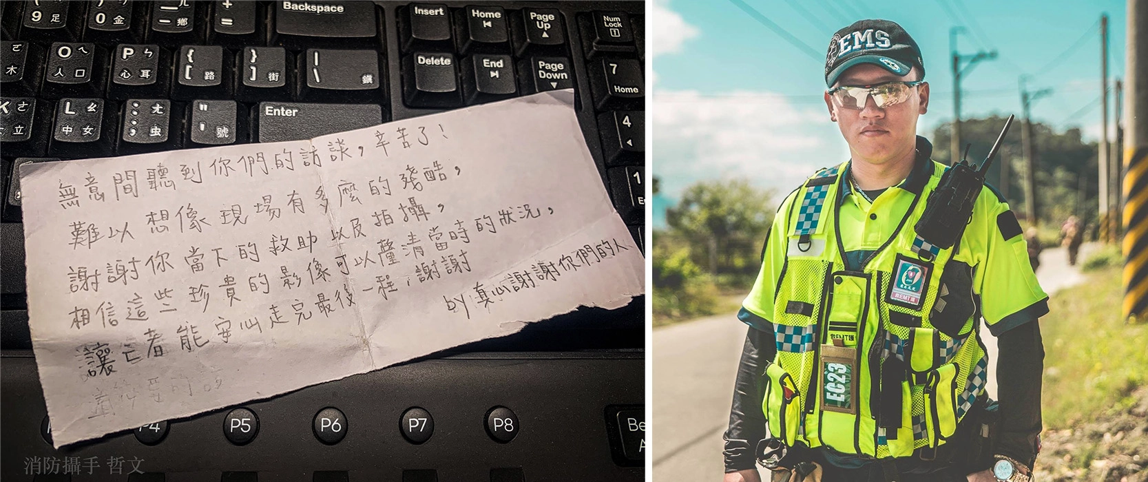 ▲蔡哲文感謝民眾給予的支持。
