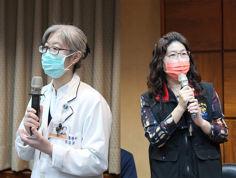 左圖：花蓮慈濟醫院檢驗醫學科主任張淳淳右圖：花蓮縣衛生局檢驗科科長林燕孜