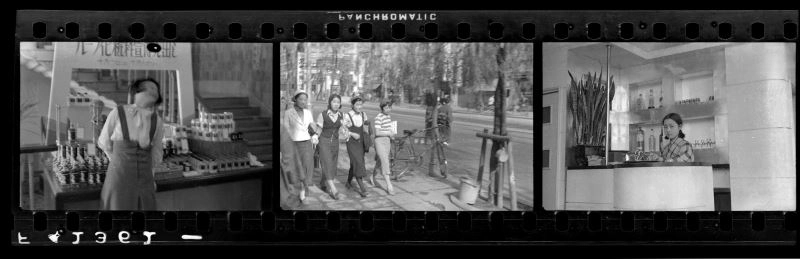 鄧南光〈東京時期街頭速寫〉1930年代，原作為底片膠捲數位化，135底片規格。