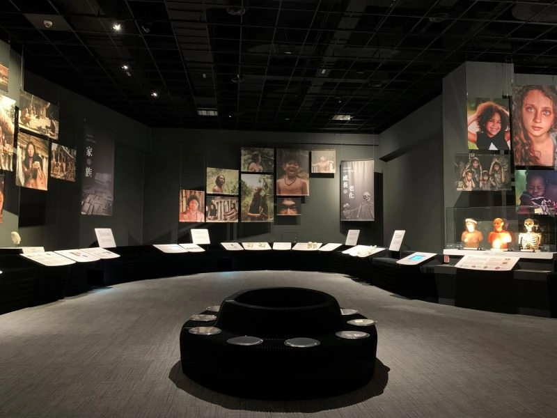 人骨特展展廳內部一隅。