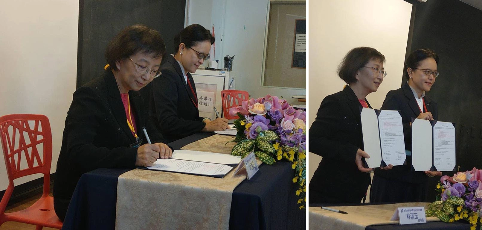 慈濟大學與台灣女科技人學會簽署學術合作備忘錄，促進雙方在教學與科學領域的學術交流與互動。