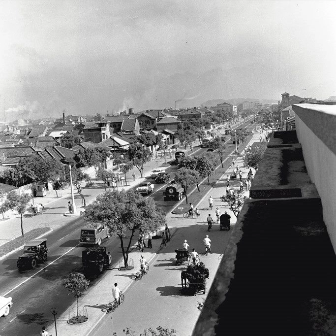 1950年代敦化北路街景（照片來源：文化部國家文化資料庫）。
