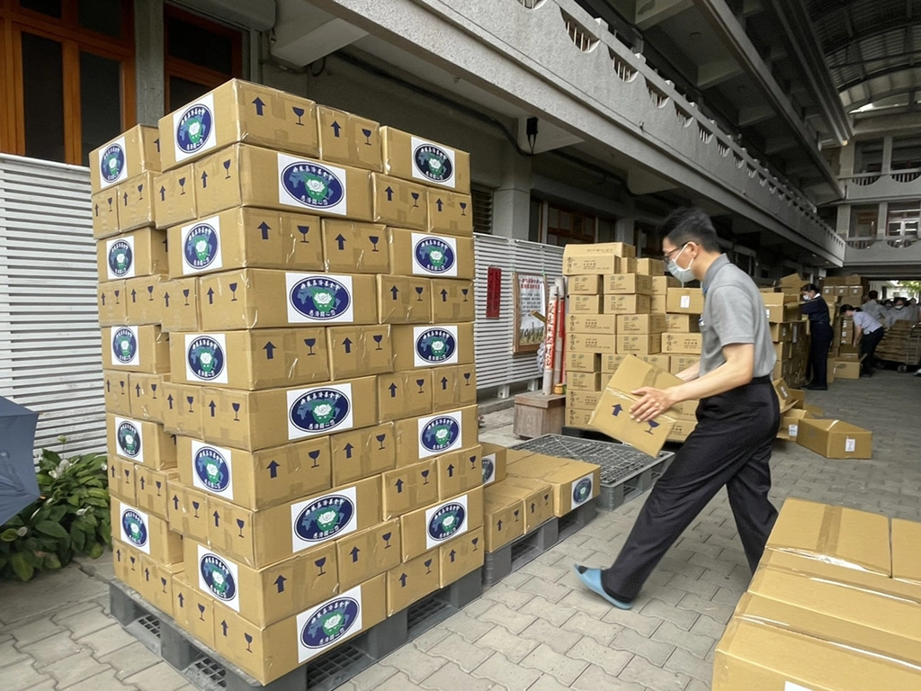 慈濟基金會捐3千份安心生活箱，幫助新北市弱勢家庭使用。