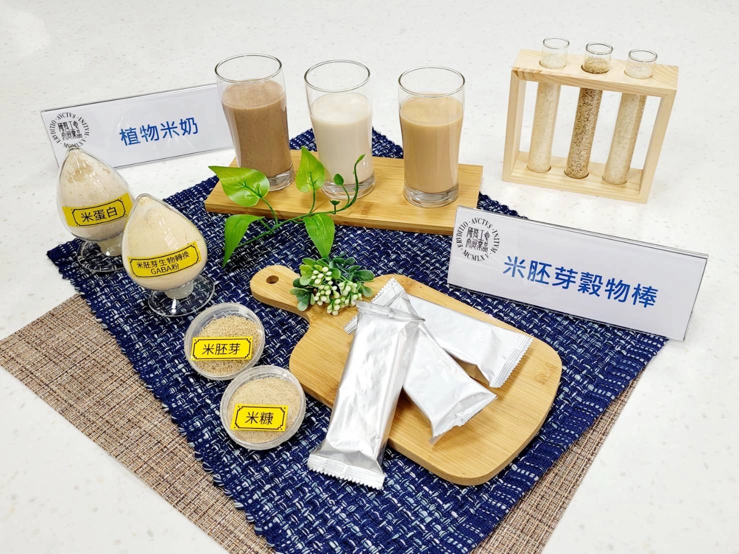 國產植物米奶、米胚芽及米蛋白相關產品。