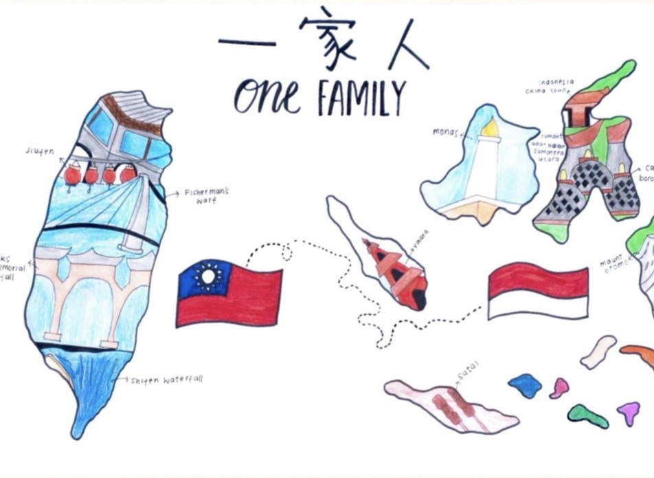交流活動結束後印尼同學給台南同學的留言祝福。