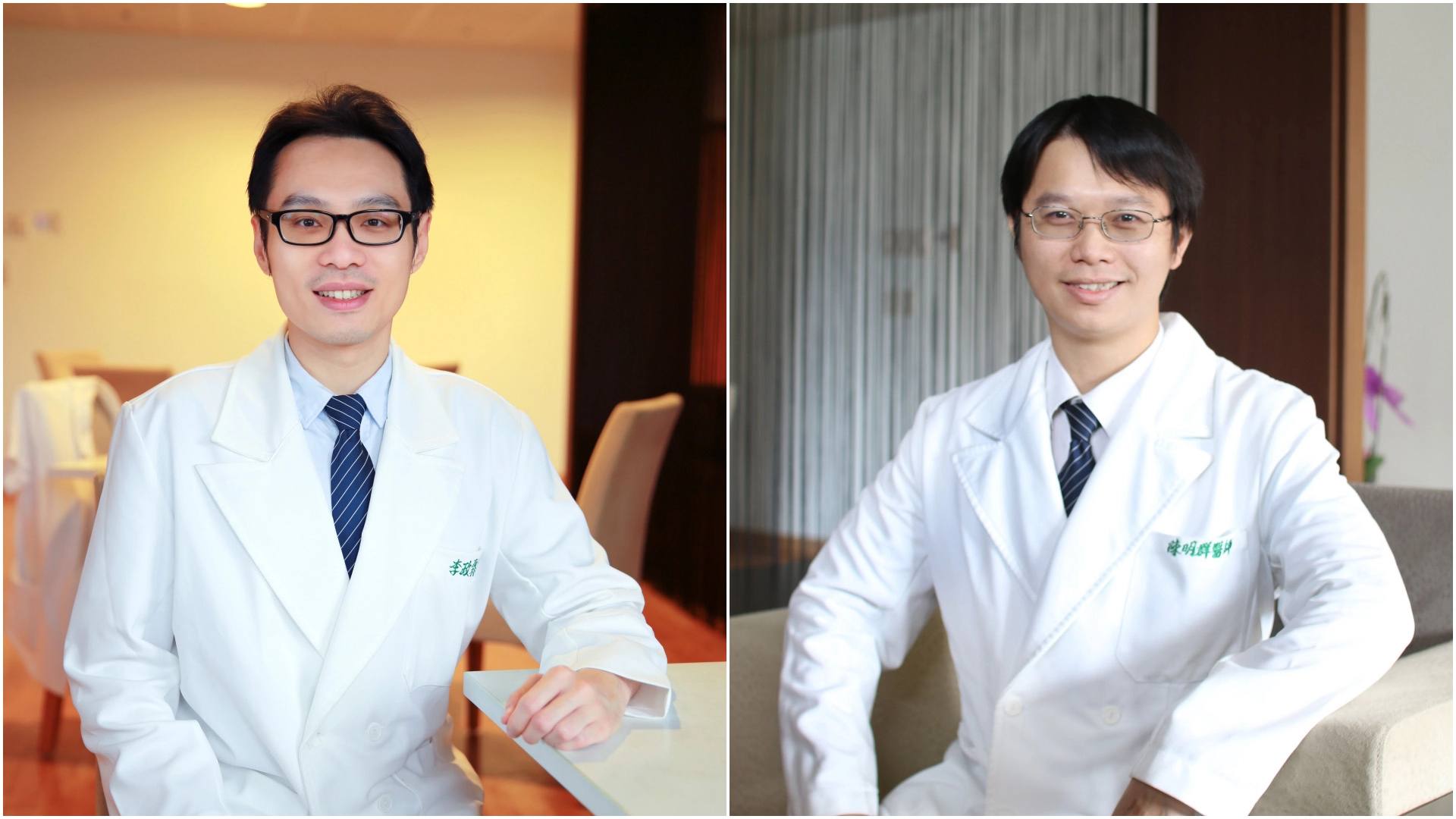 花蓮慈院泌尿部病房主任李政霖（左）花蓮慈院小兒腎臟科主任陳明群（右）。