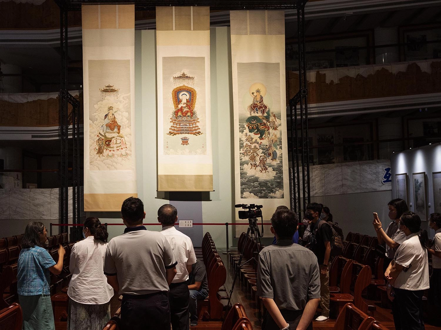 「萬法心生：夏荊山大師佛畫藝術經典展」於8月29日在花蓮靜思堂開展。(圖為慈濟基金會提供)