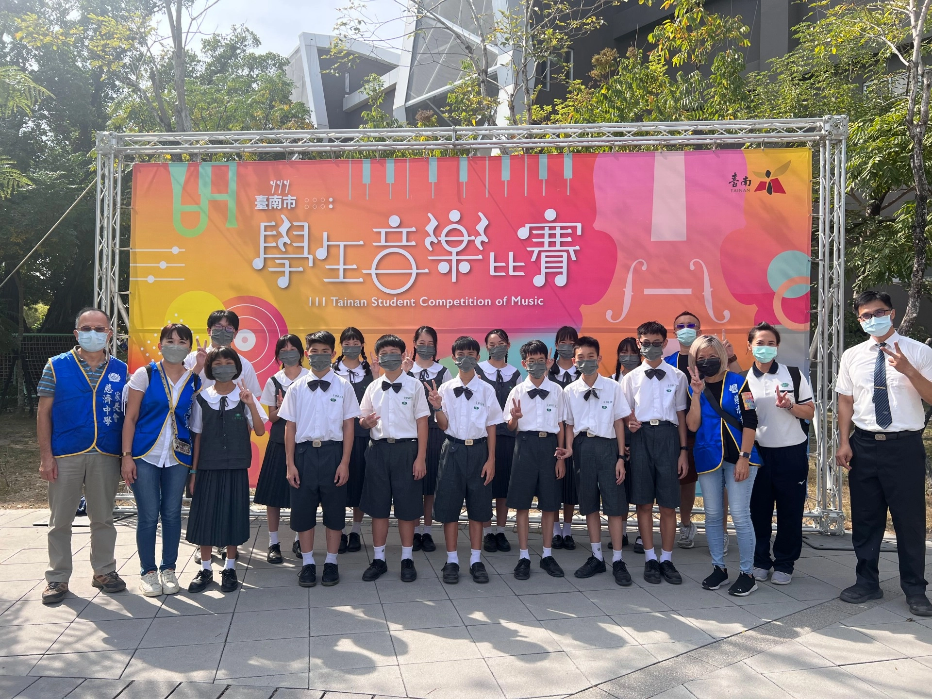 感恩何春頤老師指導，臺南慈中打擊樂每年在全國音樂比賽中成為常勝軍。