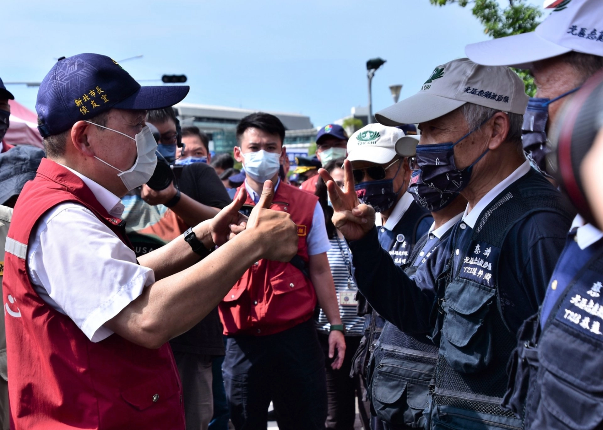 7月14日新北市民安八號演習對外發布，侯友宜市長親臨指導及驗收成果。