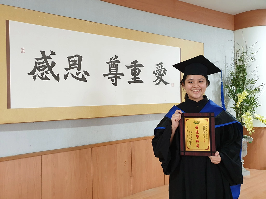 黃韻宇表示，「學校給予很多機會讓我學習，養成我當老師的能力和技巧。」