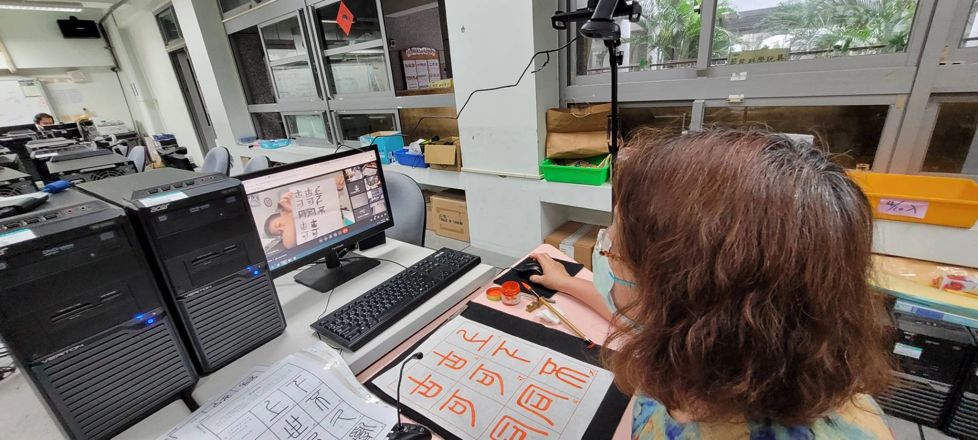 書道課學生作品指導