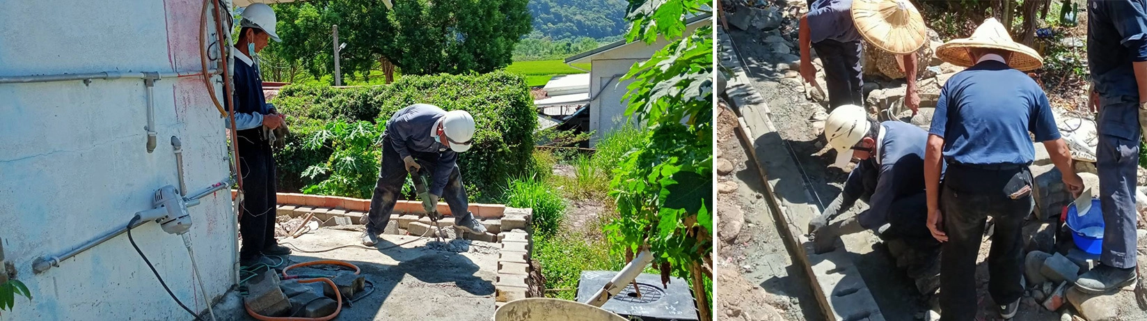 慈濟志工10月1日起在卓溪鄉進行民宅的修繕工作。