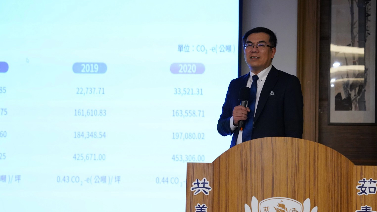 臺灣氣候聯盟秘書長彭啟明分析近年來氣候變遷對醫療機構造成的影響與應對之道。