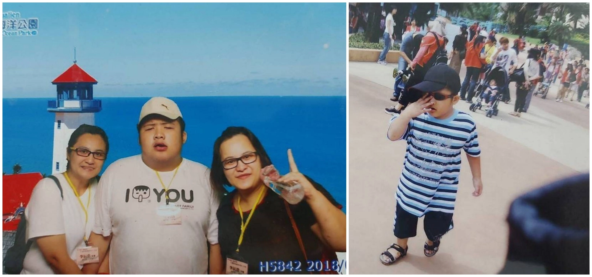 浩浩以前最喜歡去的地方就是遠雄海洋公園，和家人留下許多美好回憶。