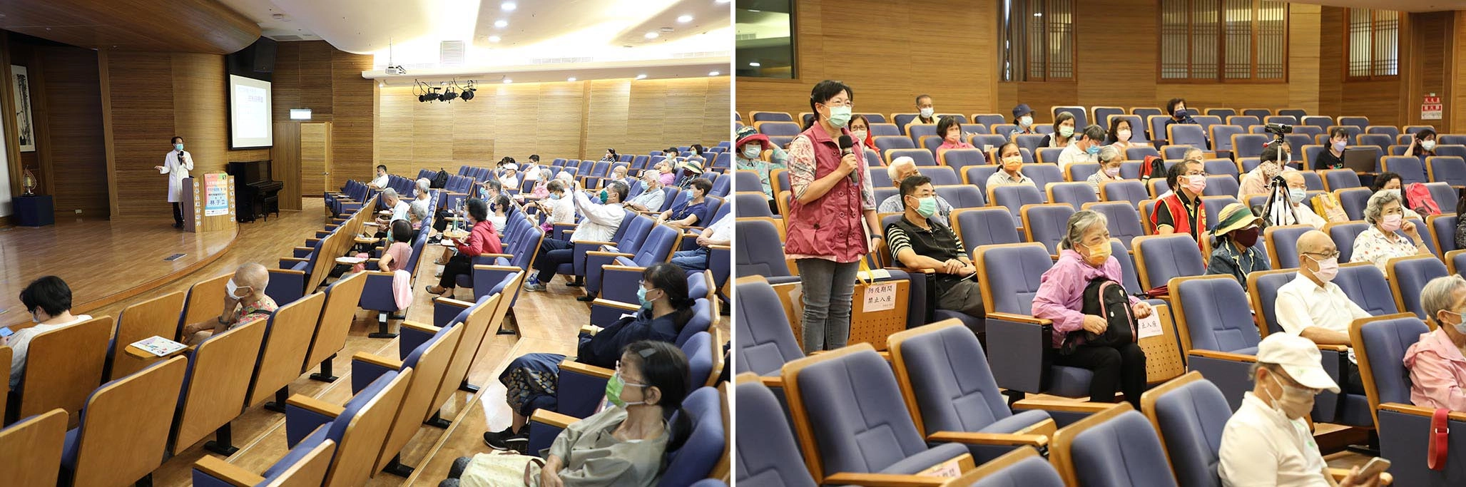 「人生腎利組–大健康講座」吸引超過一百位民眾參與，民眾也把握機會向醫師提問護腎秘訣。