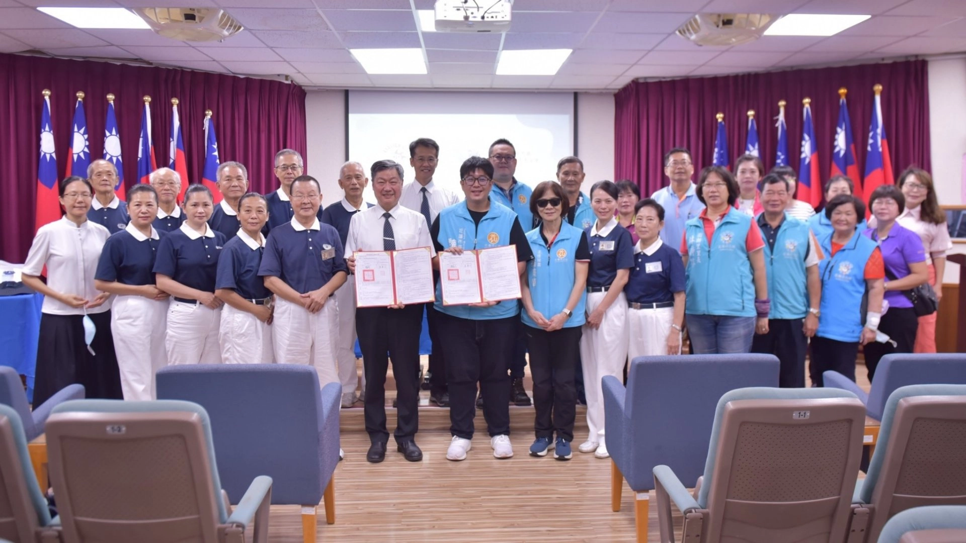 慈濟8月21日與花蓮市公所簽訂災害防救相互支援協定書。