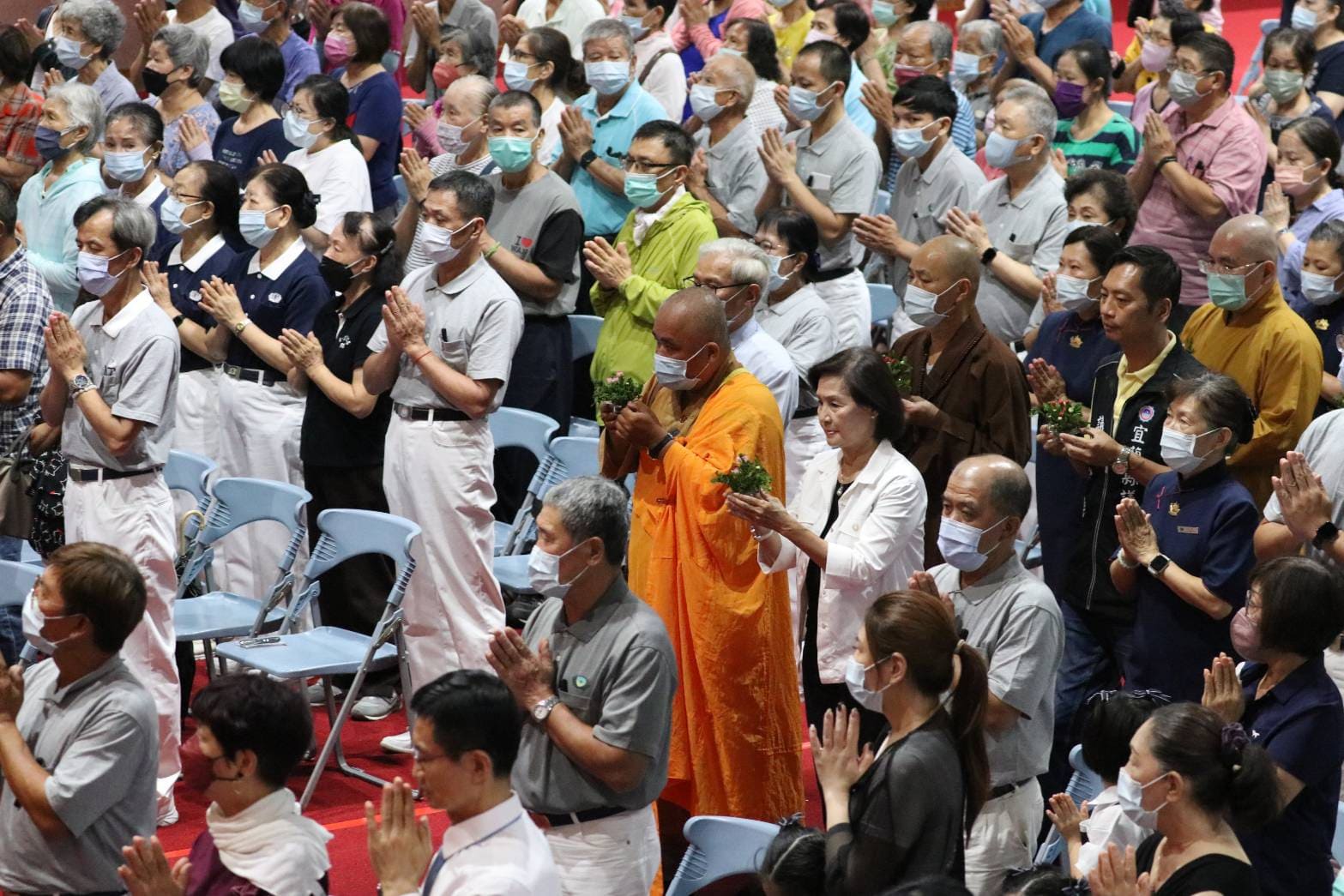 宜蘭慈濟8月27日在宜蘭運動公園體育館舉行「七月吉祥月感恩祈福音樂會」。(圖為慈濟基金會提供)