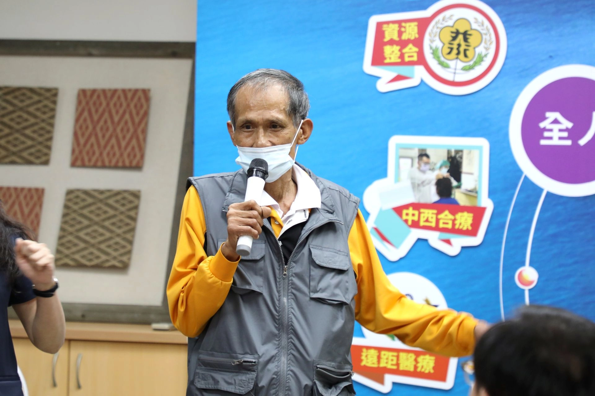營養不良且患有肌少症的秀林鄉民張先生表示，在接受醫療團隊評估和追蹤、建立正確的飲食與運動習慣後，目前體力已提升許多，也感覺自己更加正向。