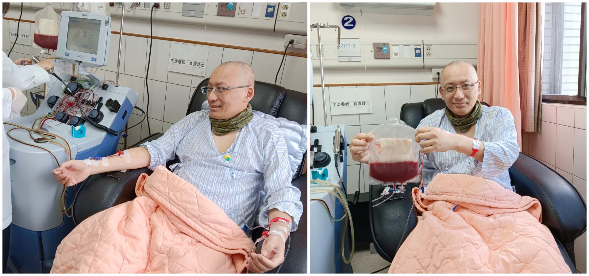 花蓮慈濟細胞治療中心團隊在3月10日為周紹賓萃取出血液中原本戰力較弱的T細胞，經過花蓮慈院幹細胞研製中心精密的處理與冷凍，於3月27日透過專機送往諾華位於瑞士總部的實驗室，進行基因改造T細胞。