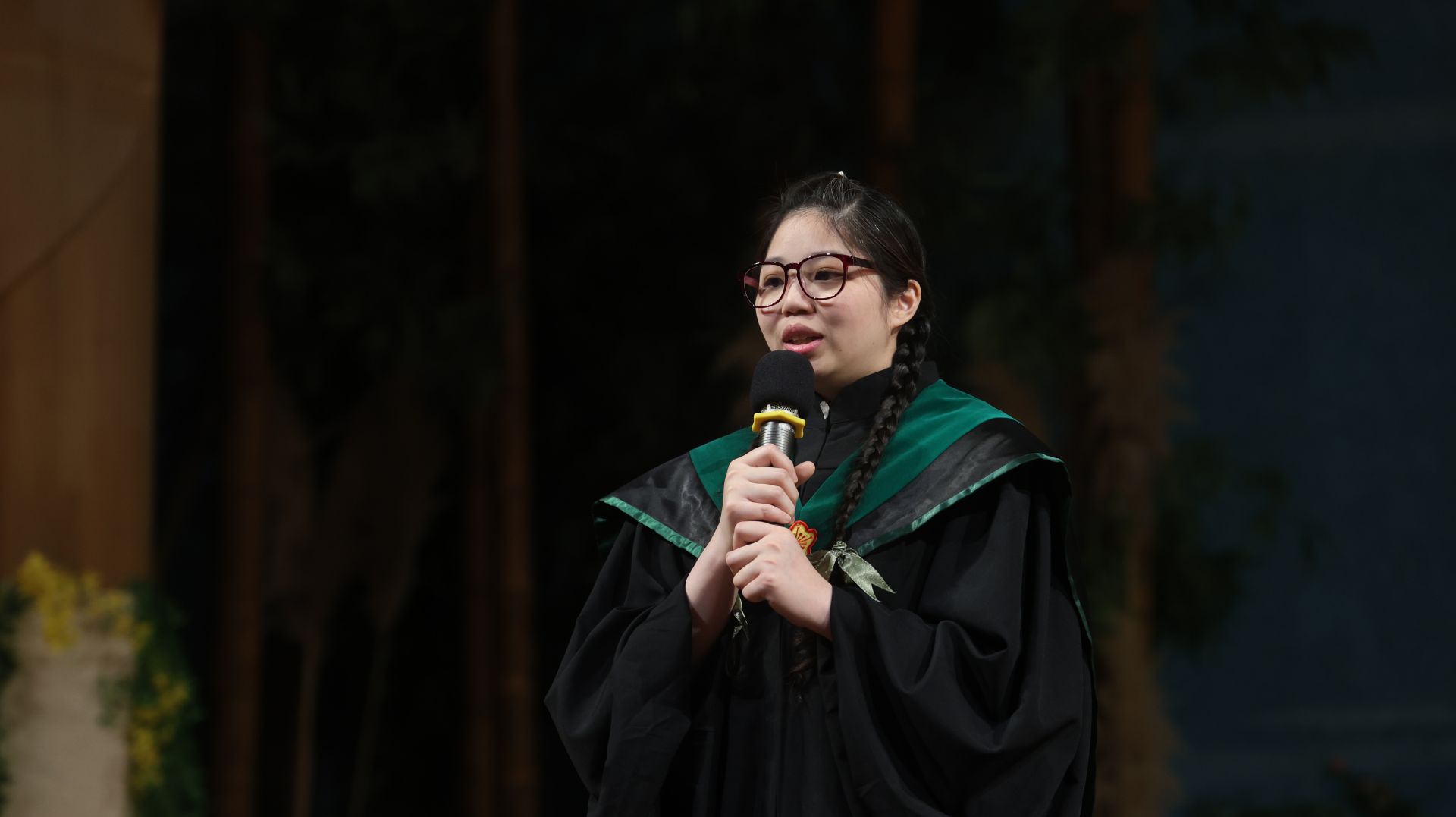 畢業生劉君薇表示，這是第三次參加畢業典禮（五專、二技、研究所）。