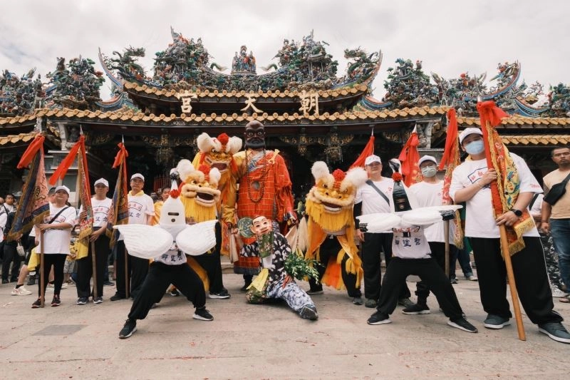 「北港老塗獅白鶴獅陣」成立於1960年，是國定民俗「北港迎媽祖」聖誕遶境中傳統武舘之一，108年登錄為雲林縣文化資產傳統表演藝術。照片提供：雲林縣老塗獅藝陣文化發展協會