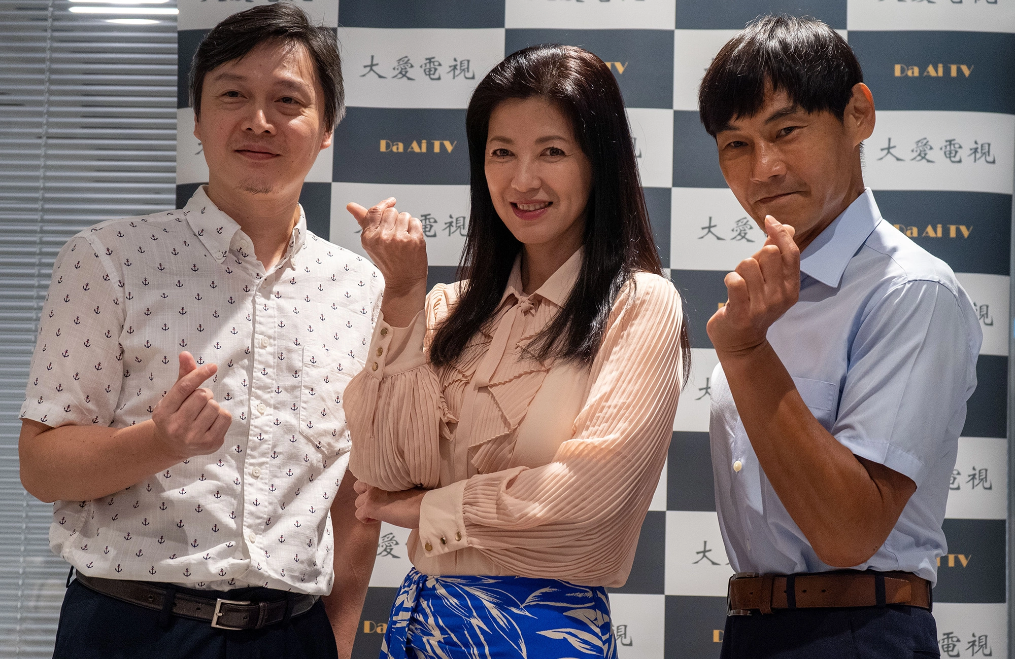 夏靖庭(右)、陳明真、吳昆達出席《搜尋者》記者會