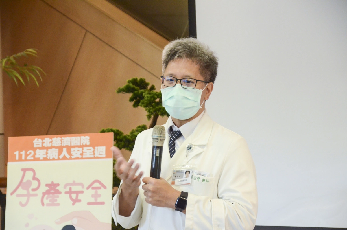 醫療品質中心蕭宗賢主任期望透過病安週的講座宣導，提高民眾對孕產兒安全的重視。