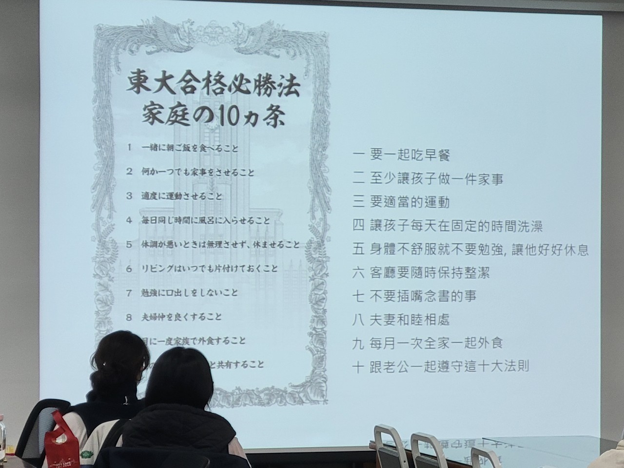 以東大特訓班的例子分享家庭教育的10大法則。