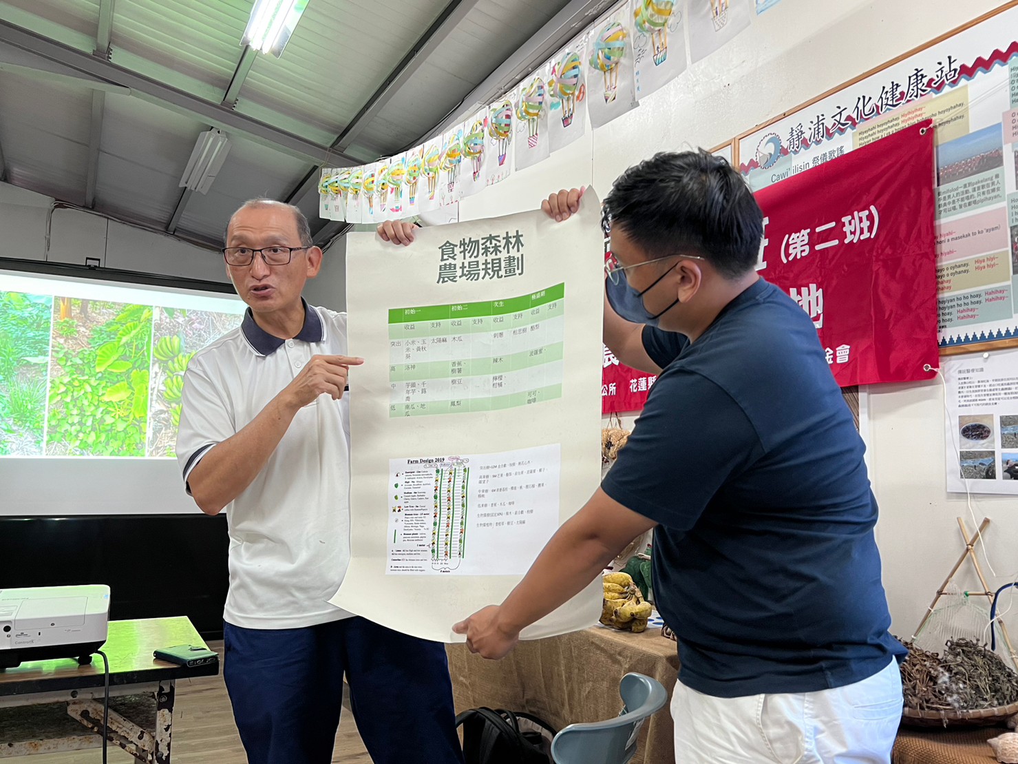 邱奕儒教授說明食物森林的概念與原則