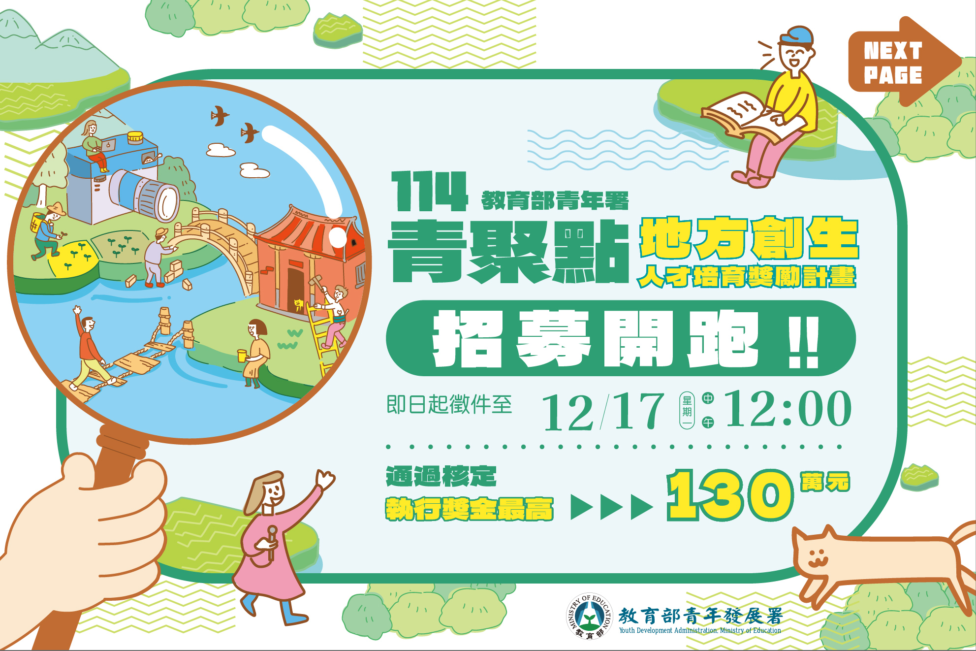 114年青聚點徵件宣傳圖