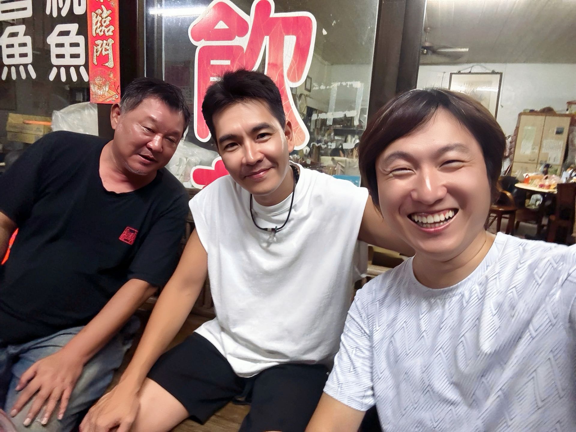 大愛劇《在光裏的人》左起：導演林宏杰、王傳一、製作人余政憲